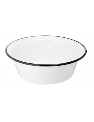 Bowl Recto Enlozado De 26 Cm Borde Negro